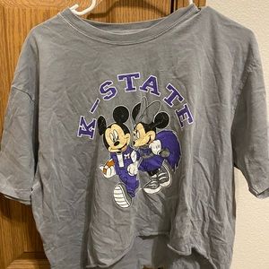 Kansas State University Disney Cropped Tee